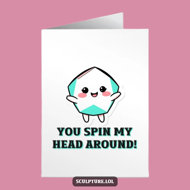 Free Printable Geometric Shape Congrats Card: Spinning Downloadable Gift for Success