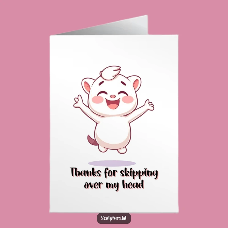 Free Printable Thank You Card: Giggling Plaster Cast Jumps - Playful Downloadable Gratitude