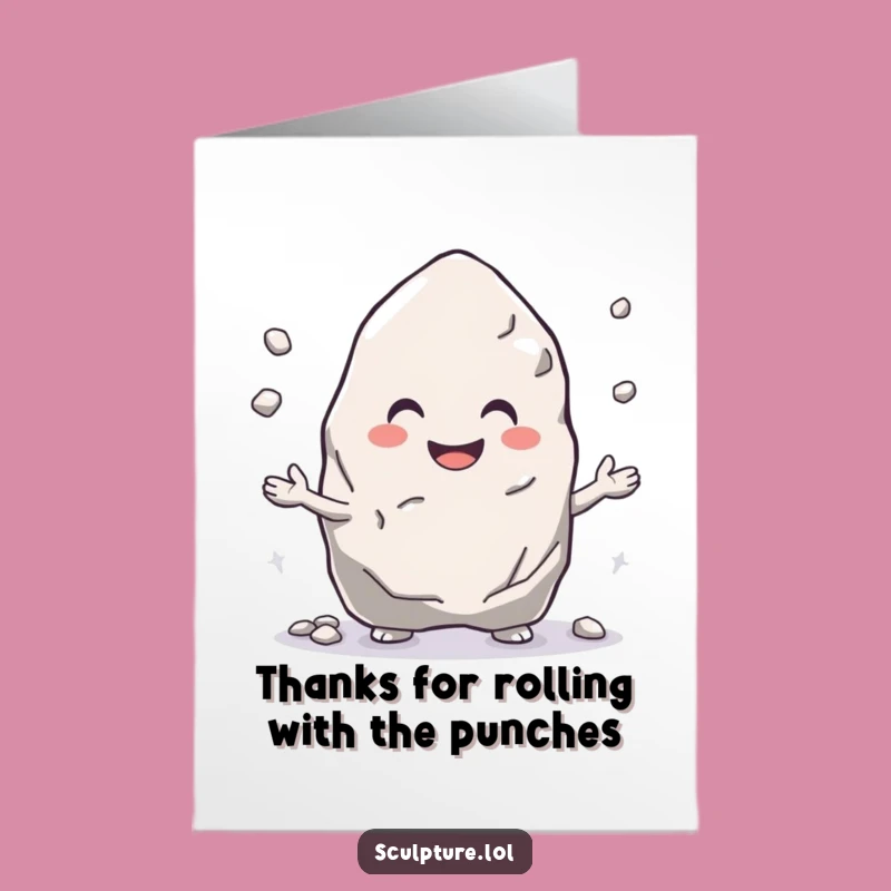 Free Printable Thank You Card: Rock Juggling Gift