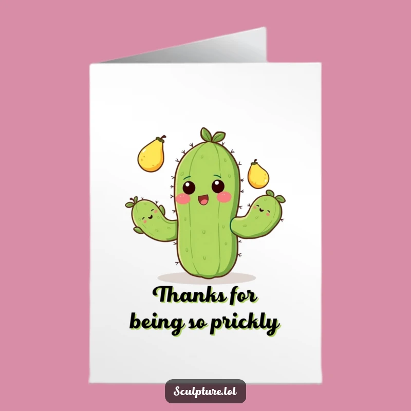 Funny Free Printable Thank You Card: Cactus's Prickly Thanks!