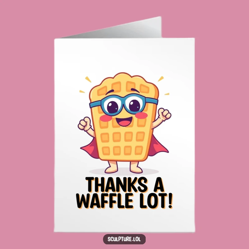 Free Printable Waffle Superhero Thank You Card - Grateful Downloadable Gift!