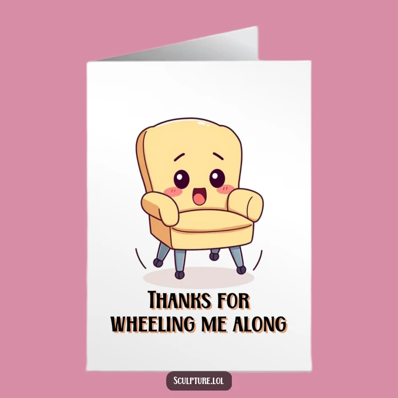 Funny Free Printable Thank You Card: Chair's Wild Ride of Gratitude!