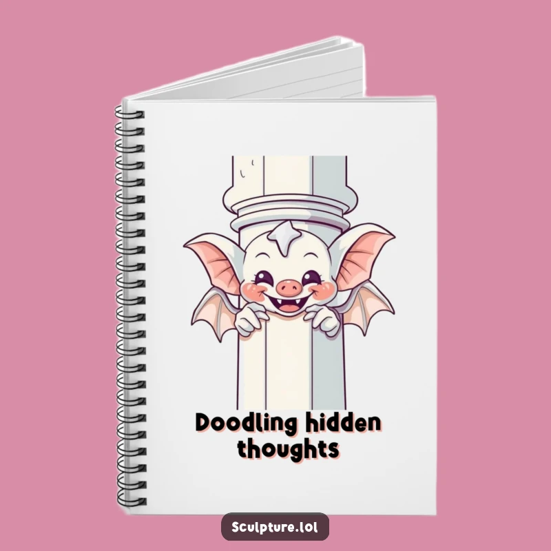 Funny Giggling Gargoyle Peek-a-Boo Notebook - Jot Down Your Gothic Thoughts