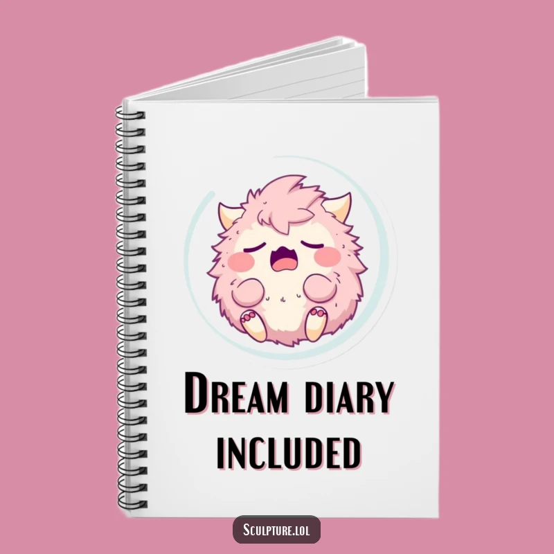 Funny Sleepy Monster Yawning Bubble Notebook - Jot Down Dreams!