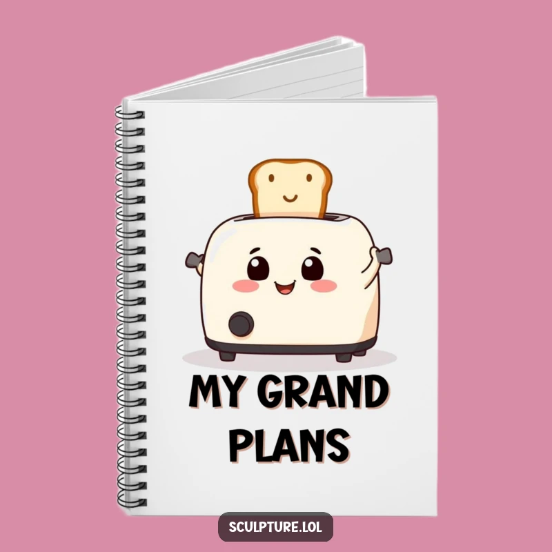 Funny Toaster Toast Notebook: Energetic Breakfast Journal, Perfect Funny Gift