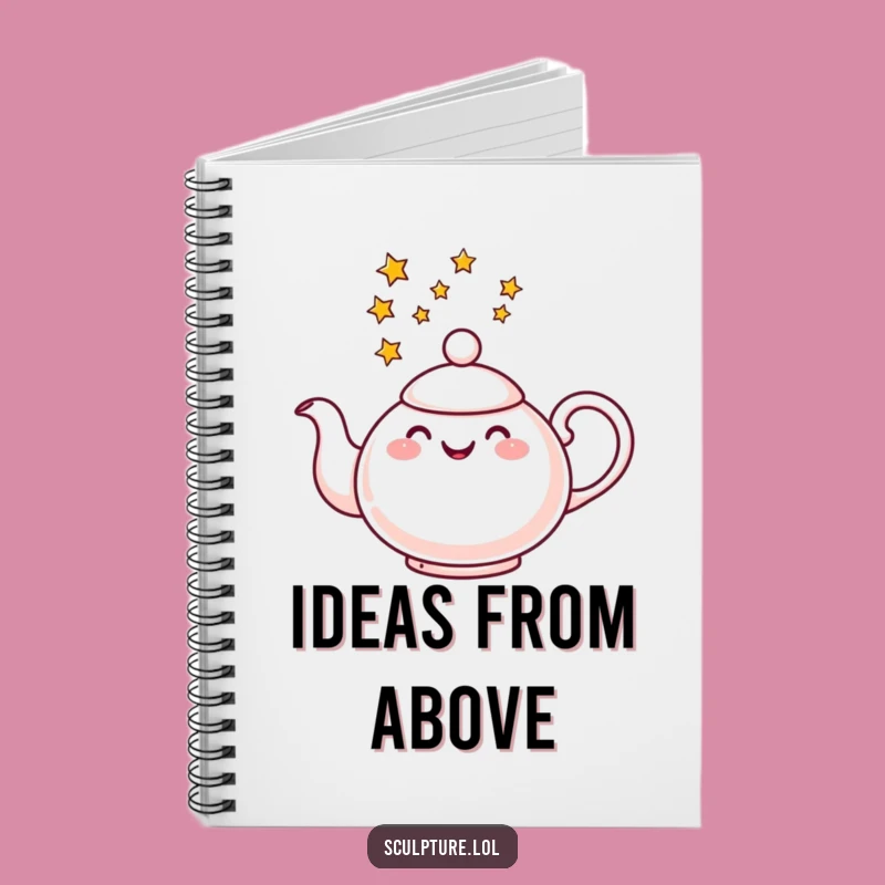 Funny Cheerful Teapot Star Notebook - Capture Your Brightest Ideas