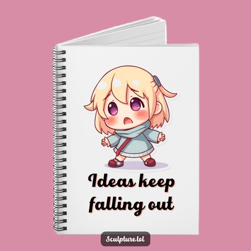 Funny Surprised Resin Character Notebook - Jot Down Laughs, Ideal Gift