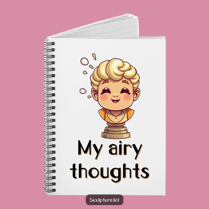 Funny Bronze Bust Notebook: Jot Down Ideas with Cheerful Air Puffs
