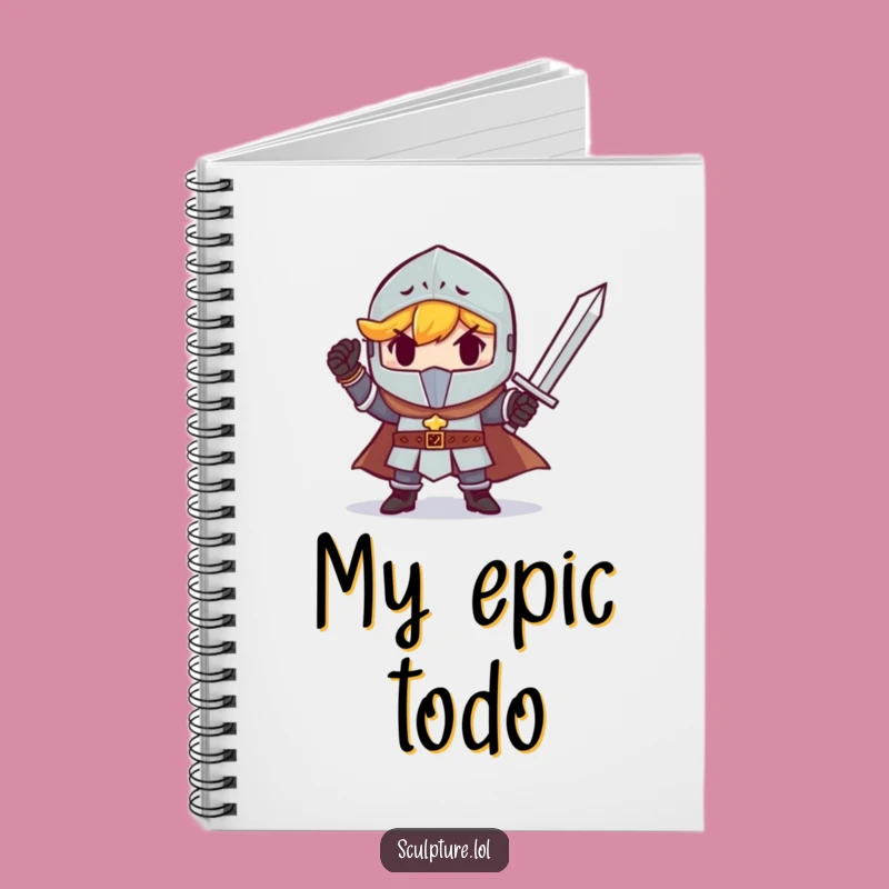 Funny Knight Tiny Sword Notebook - Record Your Victories!