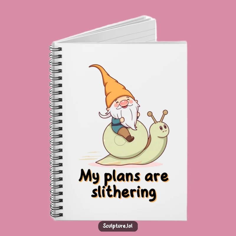 Funny Gnome Snail Notebook: Jot Down Laughs, Perfect Gift!