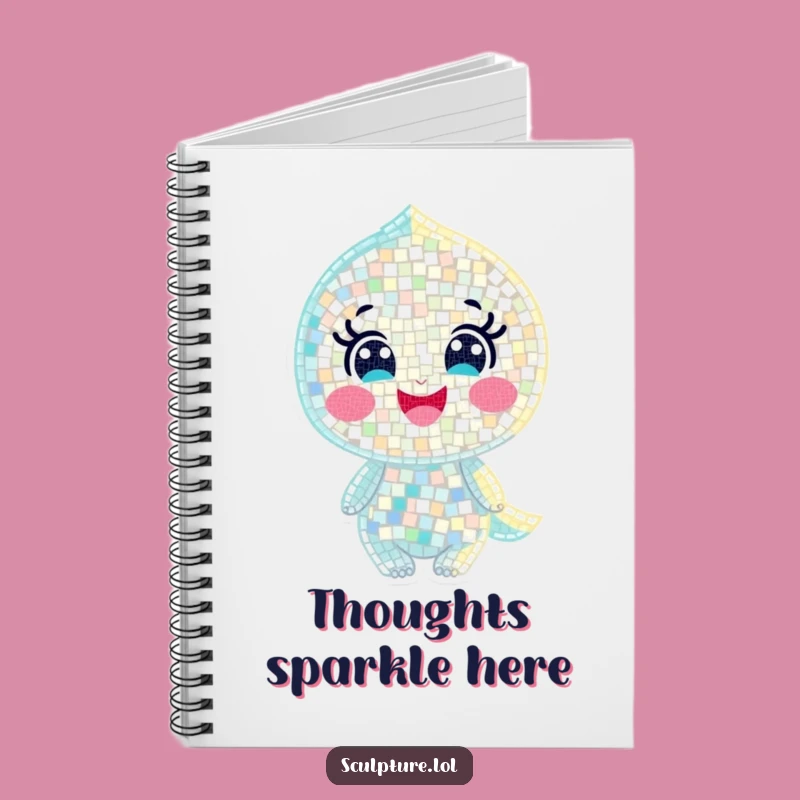 Funny Joyful Mosaic Character Notebook - Jot Down Sparkle, Ideal Gift