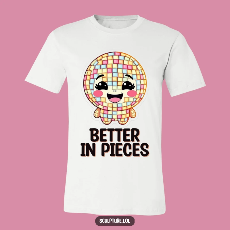 Funny Grinning Mosaic T-Shirt, Wear Your Artistic Shine