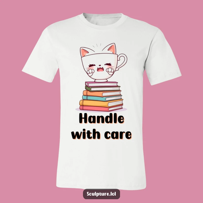 Funny Startled Teacup T-Shirt - Wear Your Wobbly Charm Gift!