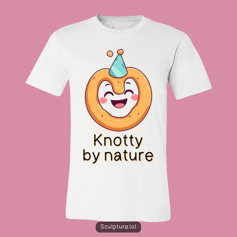 Grinning Pretzel Party Hat T-Shirt: Funny Apparel for Ultimate Comfort!