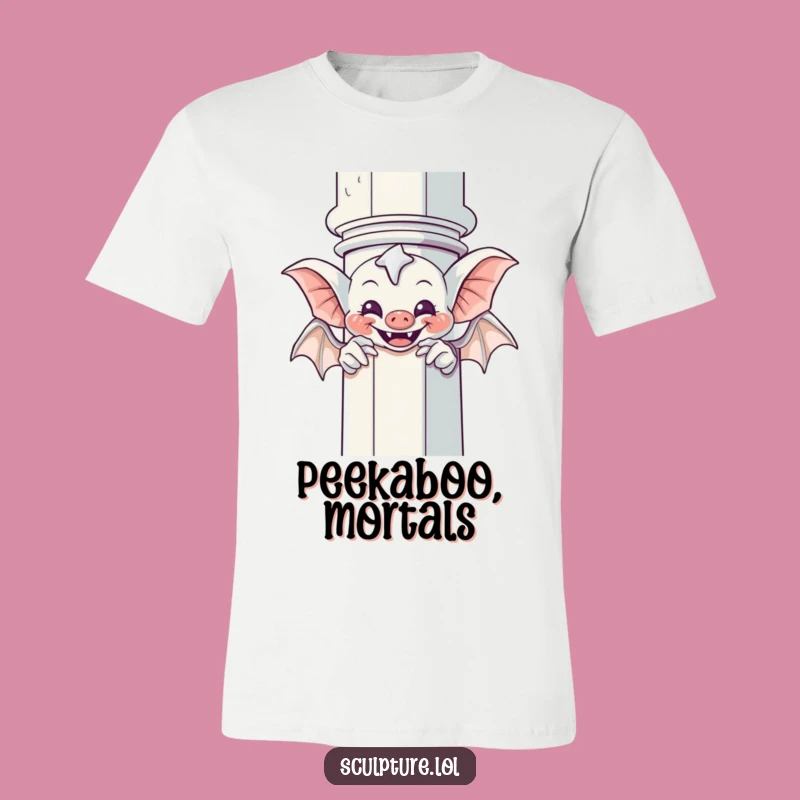 Funny Giggling Gargoyle Peek-a-Boo T-Shirt - Wear Your Mischief