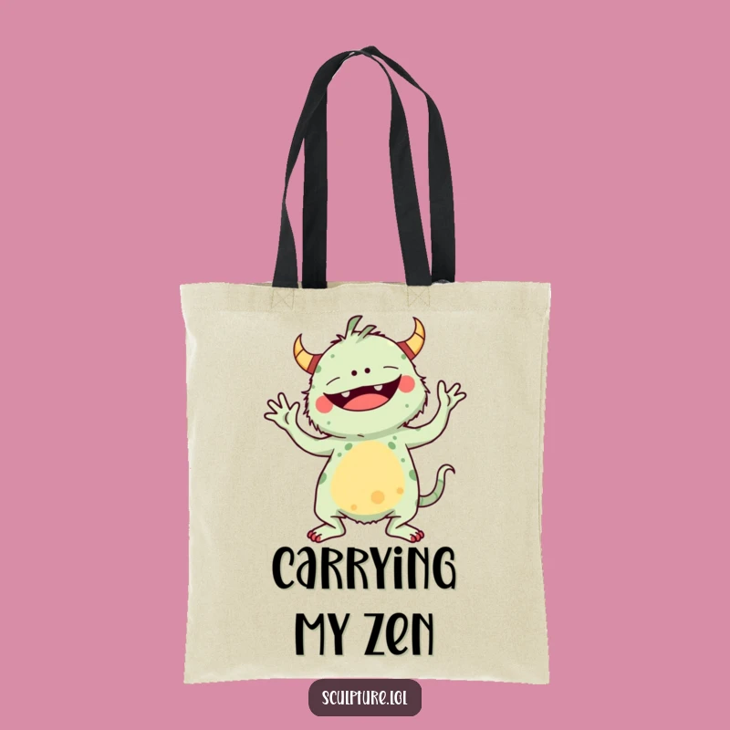 Funny Monster Yoga Tote Bag: Carry Your Zen (or Chaos)