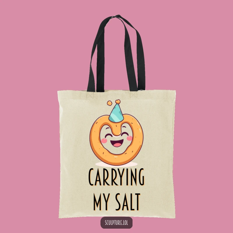 Funny Pretzel Party Hat Tote Bag: Carry Your Laughs in Style!